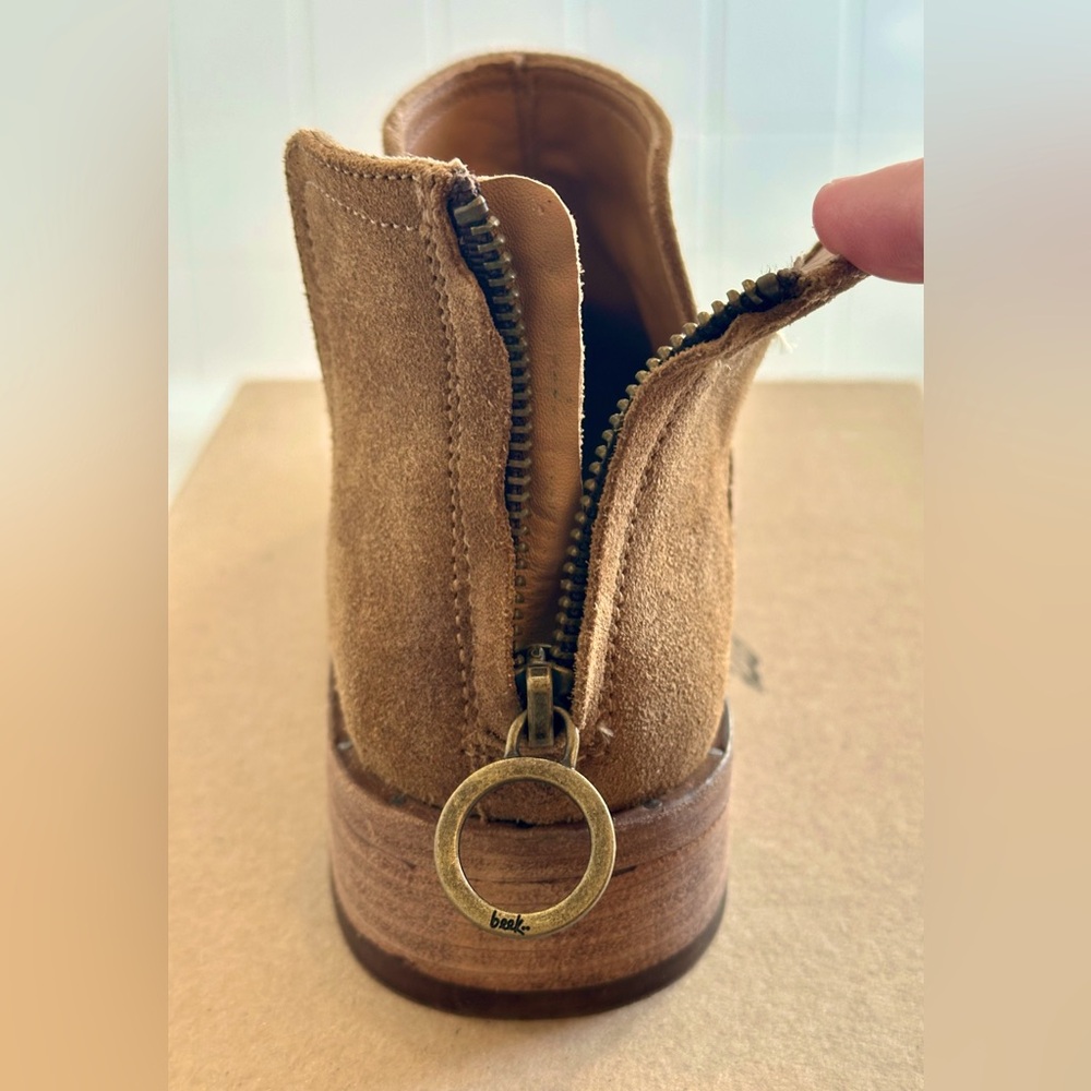 Beek! Ankle Bootie/“Falcon” Suede/Zip-up/Chestnut/Size-7.5 - Picture 14 of 16